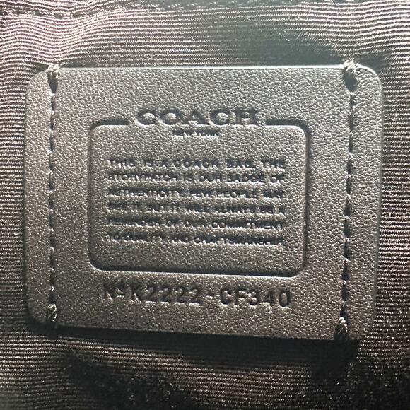 Coach Mini Rowan File Bag Crossbody Purse In Signature Canvas Brown Black CF340 - Picture 4 of 7